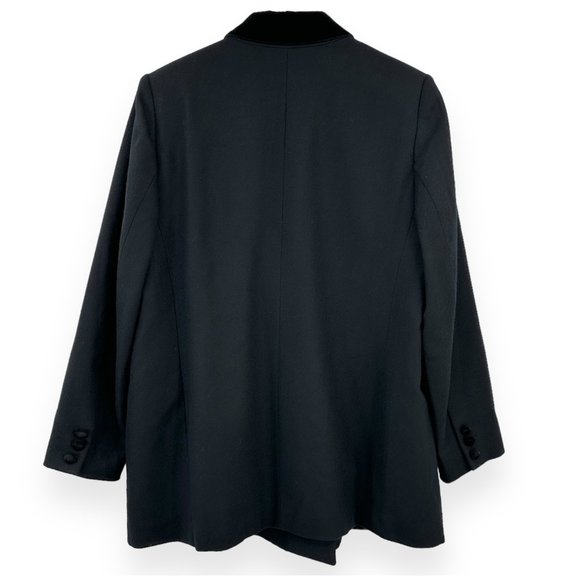 Vintage Pendleton Made in USA Black Velvet Trim Virgin Wool Blazer Suit Jacket - Picture 2 of 5